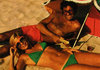 Strand Retro Foto Postkarte Grußkarte