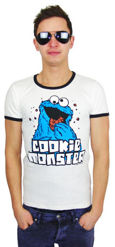 LOGOSH!IRT Krümelmonster Kontrast T-Shirt COOKIE MONSTER
