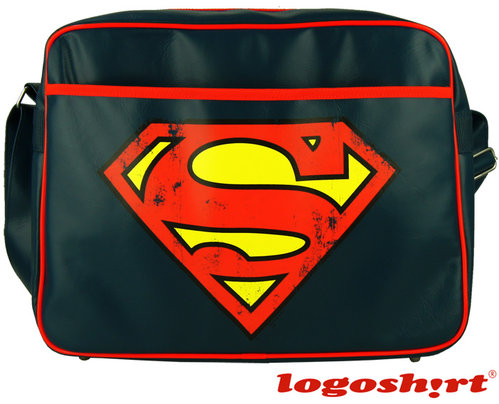 LOGOSHIRT Retro Tasche mit Superman Logo