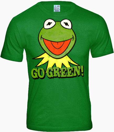 Die Muppet Show Comic Herren T-Shirt KERMIT GO GREEN