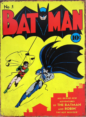 DC COMICS Retro Comic Cover Blechschild BATMAN & ROBIN