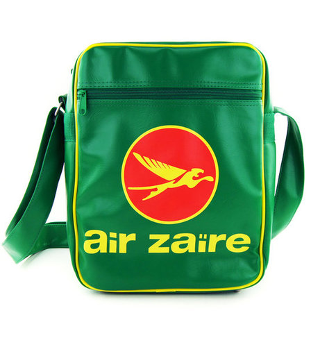 LOGOSHIRT - Retro Airliner Tasche Handtasche AIR ZAIRE - GRÜN - CARBIN BAG SMALL