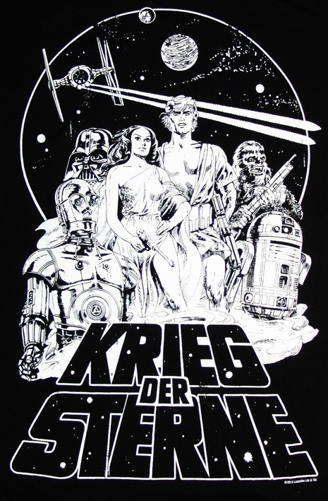 Classic Poster Krieg der Sterne Damen T-Shirt S-XL Star Wars Schwarz 