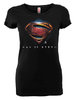 Superman Man Of Steel Logoshirt Frauen T-Shirt Schwarz