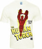 Human Torch Marvel Comics Herren T-Shirt Logoshirt weiß