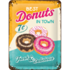 Retro Best Donuts in Town Blechschild/Küchenschild 15x20cm