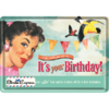 Its your Birthday Blechpostkarte Geburtstag 10x14cm