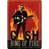 Johnny Cash Ring of Fire Blechpostkarte Grußkarte 10x14cm