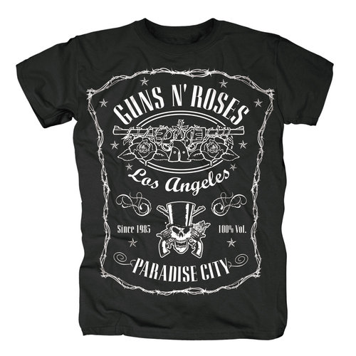 Guns N' Roses Herren Retro T-Shirt PARADISE CITY LABEL