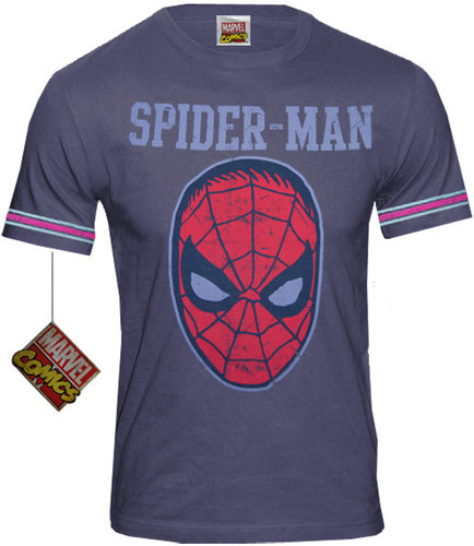 Marvel Comics SPIDER MAN Herren T-Shirt COLLEGE blau
