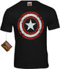 Marvel Comics Herren T-Shirt Captain America Shield Codi