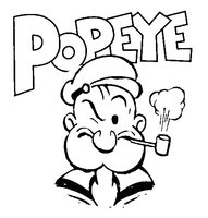 Debatte Coaster Popeye der Seemann Untersetzer Popeye & Olivia LOGOSHIRT 