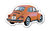 Retro VW Beetle Käfer Magnet Set 3 tlg. grau