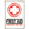50er 60er Retro First Aid Grußkarte Blechpostkarte 10x14