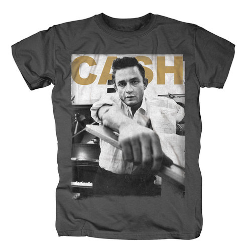 original Retro JOHNNY CASH Männer T-Shirt CASH STUDIO