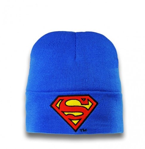Logoshirt SUPERMAN Mütze Beanie Strickmütze LOGO