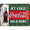 COCA COLA ICE COLD SOLD HERE Blechschild 15x20