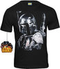Star Wars Herren T-Shirt Boba Fett Silver 3D