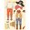 Belle & Boo Sticker Karte Anziehkarte Cowboy and Pirates