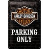 Harley Davidson Parking Only Blechschild 20x30 cm