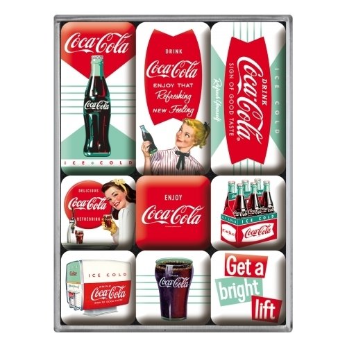 Retro Coca Cola Magnet Set 9tlg Diner