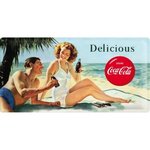 Retro Coca Cola Blechschild Beach Couple 25x50 cm