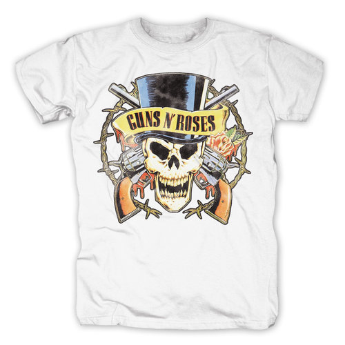 Guns N Roses Herren T-Shirt Distressed Top Hat