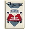 BMW Isetta Blechpostkarte 10x14cm