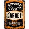Harley Davidson Garage Blechpostkarte 10x14 cm