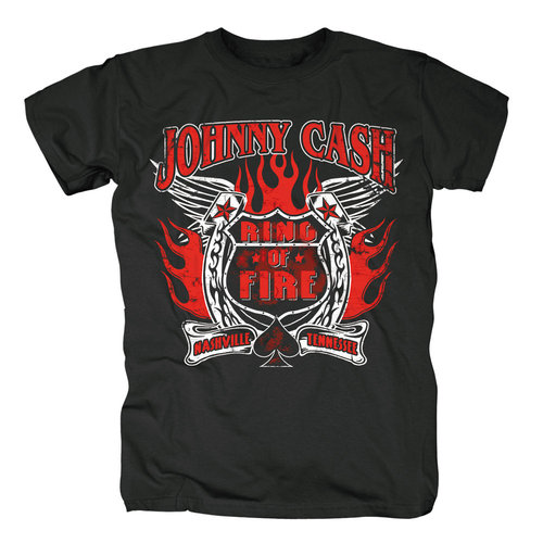 Johnny Cash Herren T-Shirt Ring Of Fire