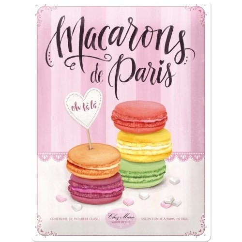 Macarons de Paris Blechschild 30x40 cm