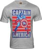 Marvel Comics Herren T-Shirt Captain America Flag