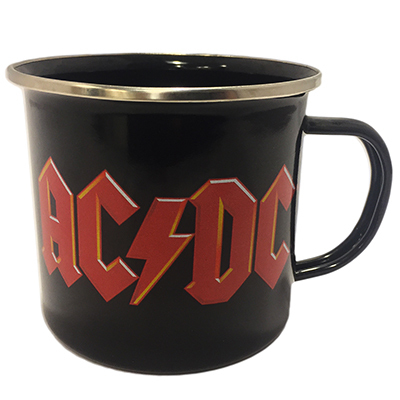 Hard Rock Emaille Tasse Kaffeetasse AC/DC Logo
