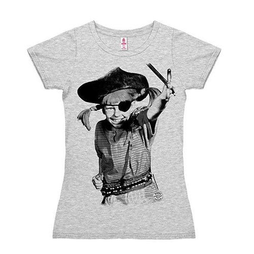 Pippi Langstrumpf TV-Serie Frauen T-Shirt Pirat grau