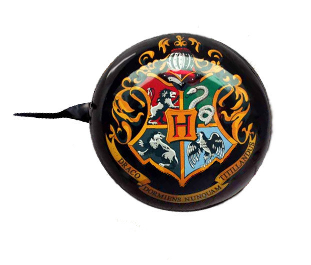Schwarz aus massivem Stahl Retro Fahrradklingel Groß Logoshirt Harry Potter Gryffindor Lizenziertes Original Design