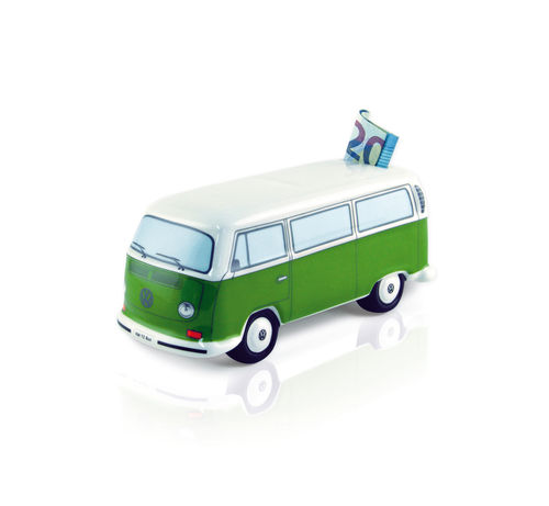 VW T2 Bulli Bus Spardose Keramik grün
