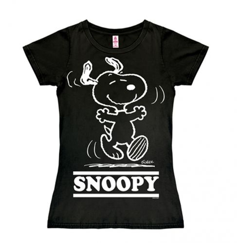 The Peanuts Girl Frauen T-Shirt Snoopy Happy
