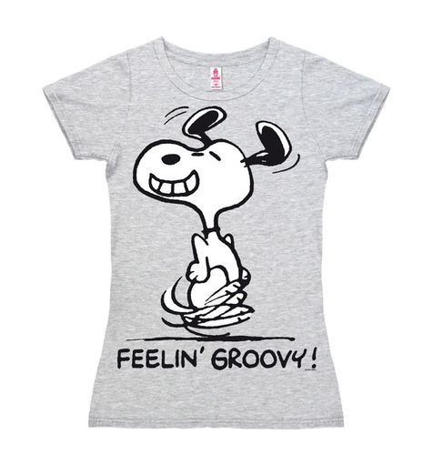 The Peanuts Frauen T-Shirt Snoopy Feelin Groovy