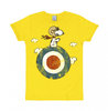 The Peanuts Herren T-Shirt Snoopy Target gelb