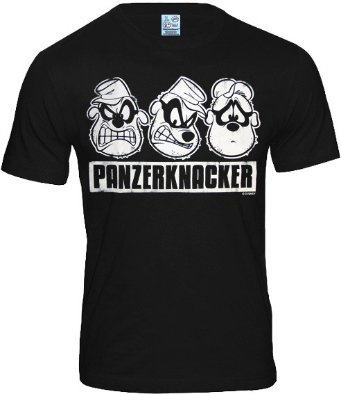 Disney Comic Herren T-Shirt - PANZERKNACKER - SCHWARZ