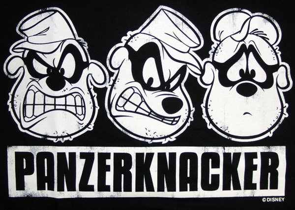 Disney Comic Herren T-Shirt - PANZERKNACKER - SCHWARZ