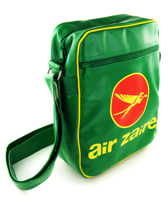 LOGOSHIRT - Retro Airliner Tasche Handtasche AIR ZAIRE - GRÜN - CARBIN BAG SMALL
