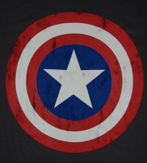 Marvel Herren T-Shirt CAPTAIN AMERICA LOGO - ANTHRAZIT