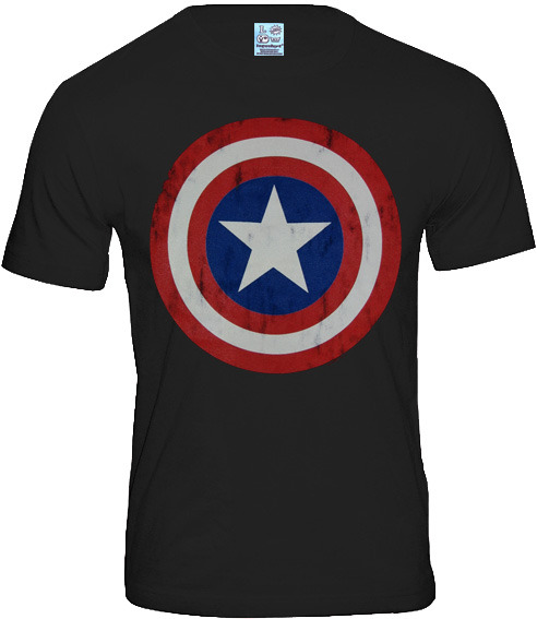 Marvel Herren T-Shirt CAPTAIN AMERICA LOGO - ANTHRAZIT
