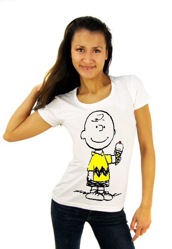 Peanuts Charlie Brown Retro Comic Girl T-Shirt ICE