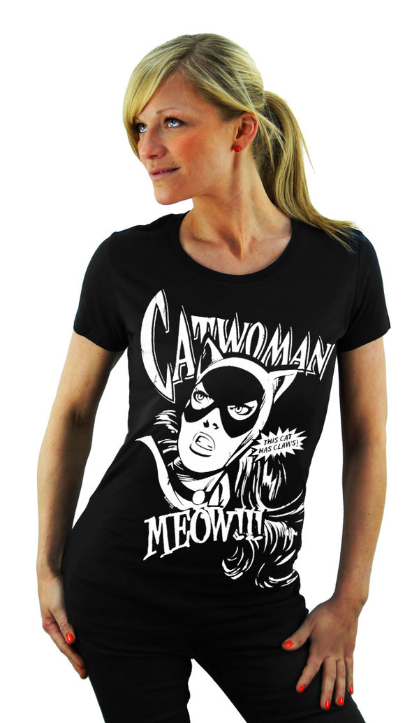 LOGOSH!RT DC Comics Damen Shirt CATWOMAN MEOW!!!