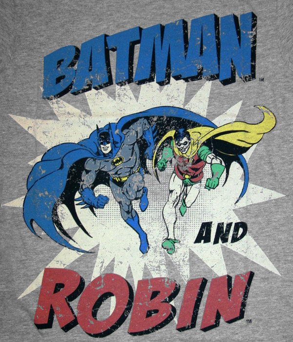 BATMAN Retro Comic Herren Shirt BATMAN & ROBIN