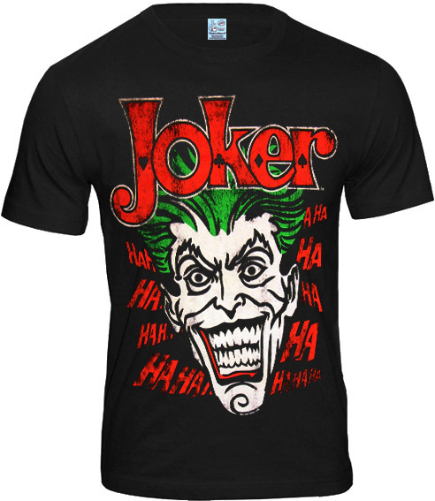 LOGOSH!RT Batman Retro Herren T-Shirt JOKER HA HA HA