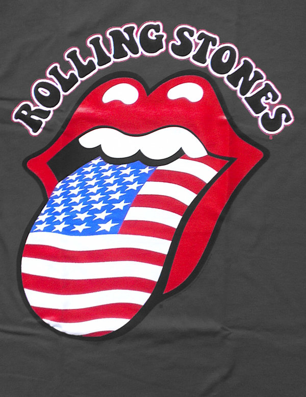 ROLLING STONES Rock Music Fan Herren T-Shirt US FLAG