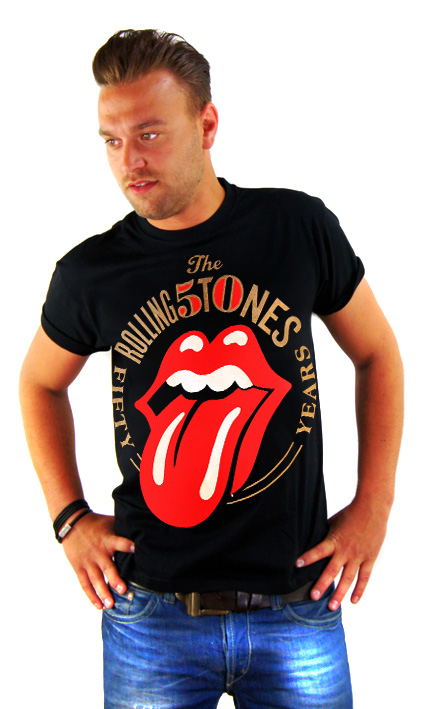 ROLLING STONES Rock Musik Herren T-Shirt 50 YEARS LOGO